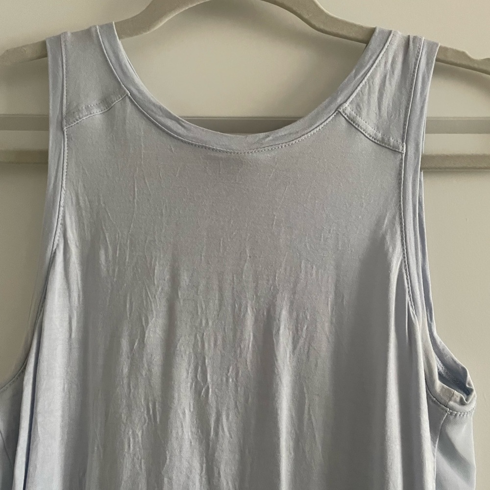 LOFT Split Back Blue Tank - Picture 3 of 8